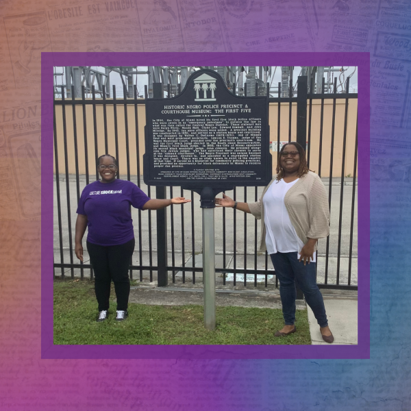 Pictured: Kerren Dieuveille, Marketing Apprentice at Culture Shock Miami &  LaCriscia Fowlkes, Archival Education Manager at the Historic Black Police Precinct Courthouse and Museum