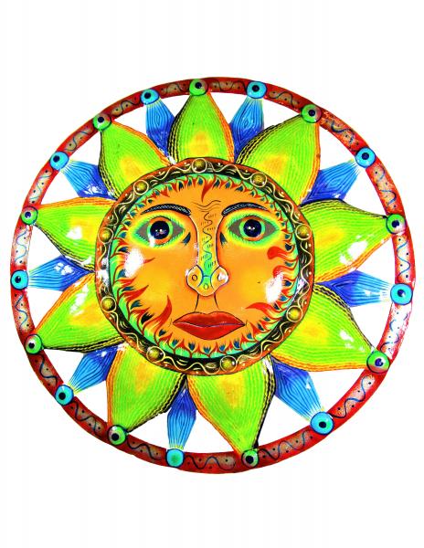 Art on dispaly at Tropical Art Fair - Painting of a sun with bright vivid colors